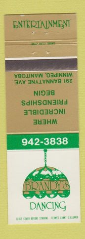Matchbook Cover - Brandy's Dancing Calgary AB