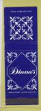 Matchbook Cover - Diana's Sweets Toronto ON