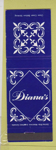 Matchbook Cover - Diana's Sweets Toronto ON