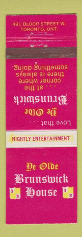 Matchbook Cover - Ye Olde Brunswick House Toronto ON
