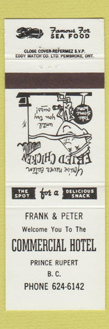 Matchbook Cover - Commercial Hotel Prince Rupert BC