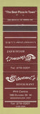 Matchbook Cover - Giovanni's Restaurant Pizza Mississauga ON