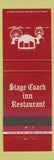 Matchbook Cover - Stage Coach Inn Restaurant Montreal QC