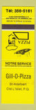 Matchbook Cover - Gill O Pizza Cte L Islet QC