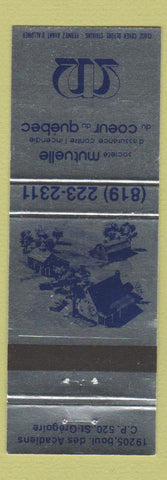 Matchbook Cover - Societe Mutuelle St Gregoire QC
