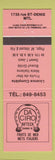 Matchbook Cover - Da Ciro Bifteck Montreal QC