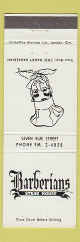 Matchbook Cover - Barberians Steak House