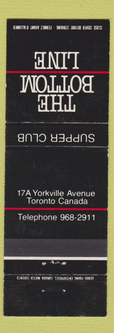 Matchbook Cover - Bottom Line Toronto ON WEAR