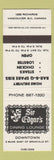 Matchbook Cover - Sir Edgar's Lounge Vancouver BC