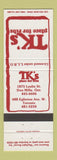 Matchbook Cover - TK's Ribs Toronto Don Mills ON