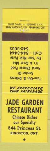 Matchbook Cover - Jade Garden Restaurant Kingston ON