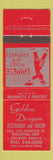 Matchbook Cover - Golden Dragon Chinese Restaurant Kingston ON