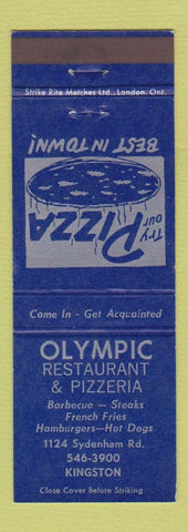 Matchbook Cover - Olympic Pizza Kingston ON