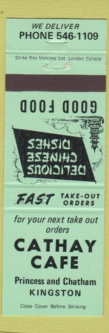 Matchbook Cover - Cathay Cafe Kingston ON Chinese