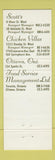 Matchbook Cover - Scott's Restaurant Toronto ON