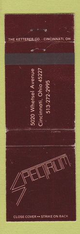 Matchbook Cover - Spectrum Cincinnati OH