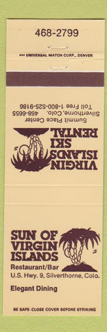 Matchbook Cover - Virgin Islands Ski Rental Silverthorne Colorado
