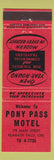 Matchbook Cover - Pony Pass Motel Klamath Falls OR
