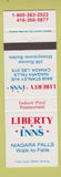 Matchbook Cover - Liberty Inns Niagara Falls ON
