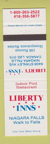 Matchbook Cover - Liberty Inns Niagara Falls ON