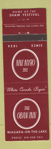Matchbook Cover - Oban Inn Niagara on the Lake ON