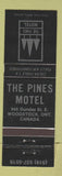 Matchbook Cover - Pines Motel Woodstock ON