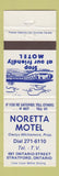 Matchbook Cover - Noretta Motel Stratford ON