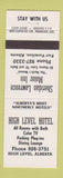 Matchbook Cover - High Level Hotel AB