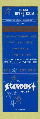 Matchbook Cover - Stardust Motel Bedford NS