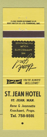 Matchbook Cover - St Jean Hotel St Jean MB