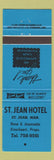 Matchbook Cover - St Jean Hotel St Jean MB BLUE
