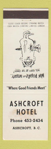 Matchbook Cover - Ashcroft Hotel BC STAINED