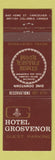 Matchbook Cover - Hotel Grosvenor Vancouver BC