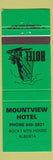 Matchbook Cover - Mountview Hotel Rocky Mountain House AB