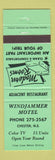 Matchbook Cover - Windjammer Motel Chester NS WEAR