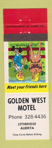 Matchbook Cover - Golden West Motel Lethbridge AB hillbilly