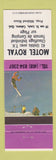 Matchbook Cover - Motel Royal Cabano QC