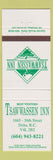 Matchbook Cover - Tsawwassen Inn Delta BC