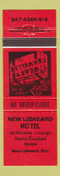 Matchbook Cover - New Liskeard Hotel ON