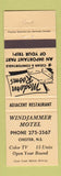 Matchbook Cover - Windjammer Motel Chester NS