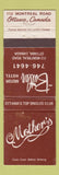 Matchbook Cover - Mother's Motor Hotel Ottawa ON WEAR