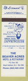 Matchbook Cover - Beaver Acres Motel Restaurant Sheet Harbour NS