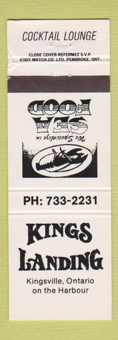 Matchbook Cover - Kings Landing Kingsville ON WEAR #1