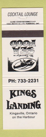 Matchbook Cover - Kings Landing Kingsville ON #2