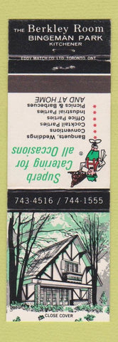 Matchbook Cover - Berkley Room Bingeman Park Kitchener ON