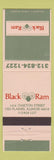 Matchbook Cover - Black Ram Des Plaines IL