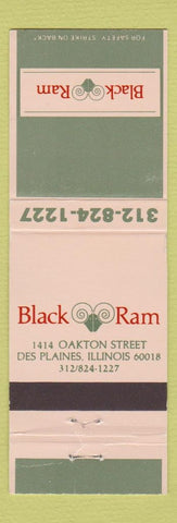Matchbook Cover - Black Ram Des Plaines IL