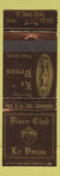 Matchbook Cover - Disco Club Le Venus Ste Foy QC