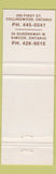 Matchbook Cover - Pepi's Upper Crust Italian Simcoe Collingwood ON