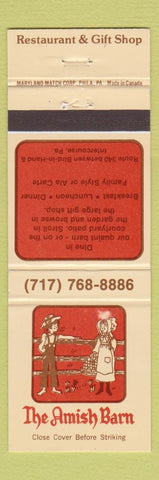 Matchbook Cover - Amish Barn Restaurant Intercourse PA